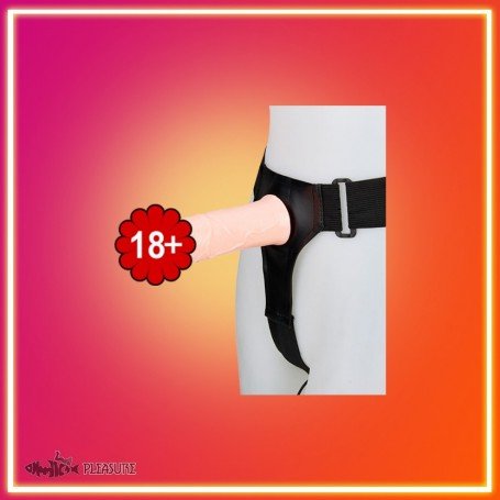 LeLuv 8 Male Hollow Vibrating Strap On SO-016