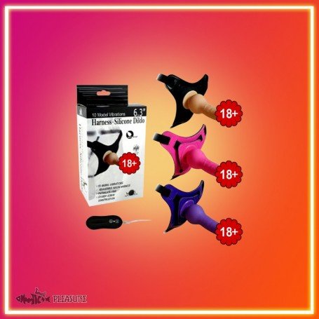 10 Vibrating Modes Strap on Harness Silicone Dildo SO-013