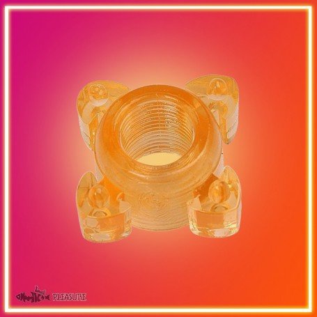 Transparent 4 Tube FingerCock Ring CR-010