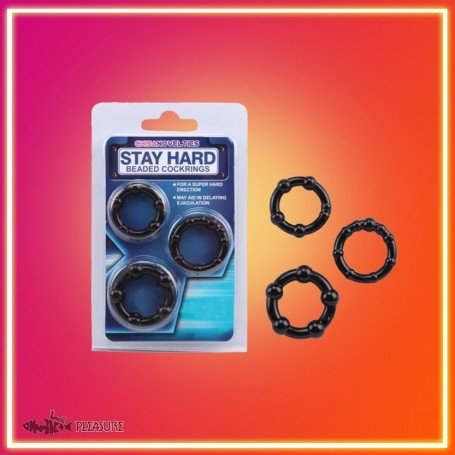 Stay Hard Beaded Cockrings CR-020