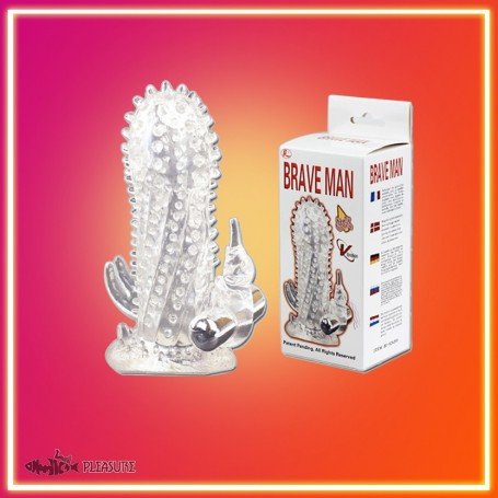Sheath Rabbit Extender Penis with dots Brave Man PES-020