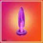 Purple Jelly Anal Vibrating Butt Plug With Suction Cup AD-024