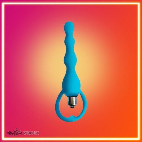 Blue Silicone Anal Vibrator AD-029